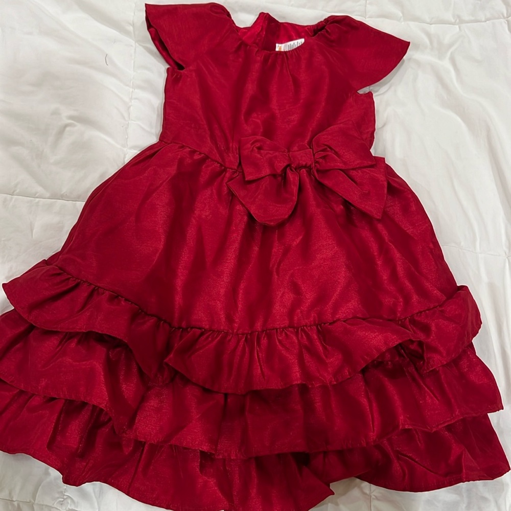 GYMBOREE RED RUFFLE DRESS SIZE 6 Christmas Holiday Dress